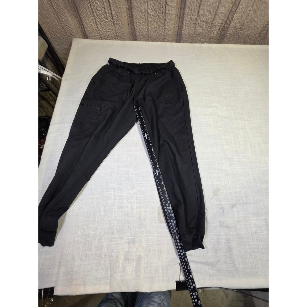 Scrubstar Black Jogger Scrub Pants Womens Large Petite Cargo Pockets WM1044AP - Picture 4 of 8
